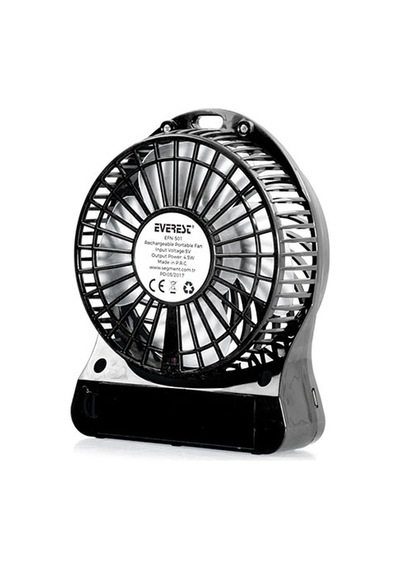 Everest Efn 501 Siyah Şarj Edilebilir 1200Mah Usb Fan