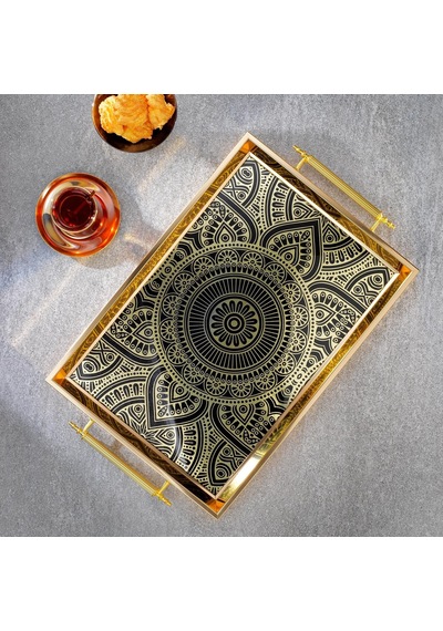 Kunst Tepsi 1 Parça-gold01 Açık Bej