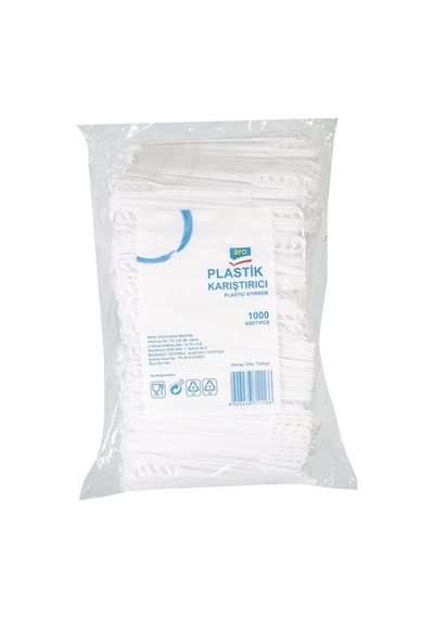 Aro Plastik Karıştırıcı 1000li - Kullan At İçecek Karıştırma Çubuğu 2'li Ekonomik Paket - 2 Ade Tarı 18 L