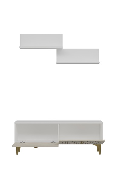 120dhdtür3ba 120 Cm Hera Lazer Desenli Raflı Tv Sehpası,ünitesi Beyaz - Traverten - Altın 120dhdtür3ba 120 Cm Hera Lazer Desenli Raflı Tv Sehpası,ünitesi Beyaz - Traverten - Altın