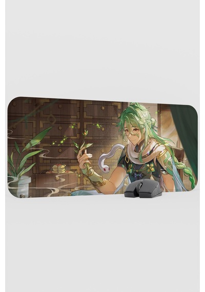Baizhu Genshin Impact Anime Gacha V1 - 70x30 Xl Gaming Mouse Pad Fare Altlığı