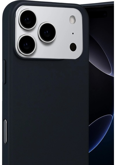 Ilkeshop Newface Apple iPhone Uyumlu 17 Pro Max Nano İçi Kadife Silikon - Siyah Sıyah