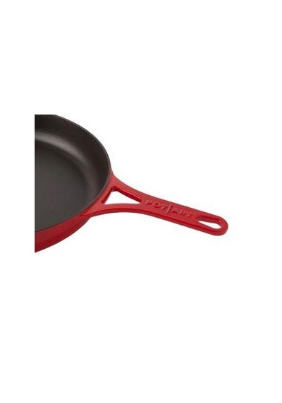 Potart 28 Cm Yuvarlak Düz Tava Parlak Kırmızı Kırmızı