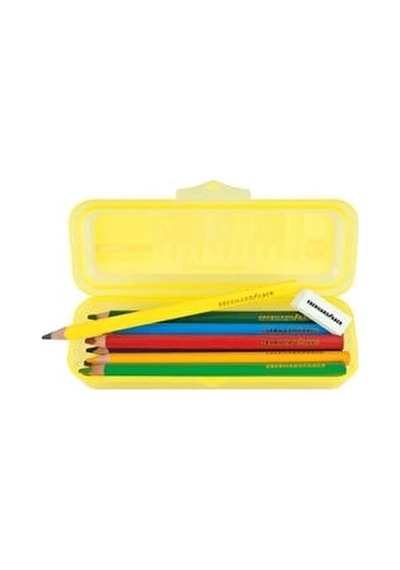 Eberhard Faber Jumbo Üçgen Kuruboya Seti 10+2 Parça Renkli Plastik Kutuda Çocuklar İçin Karışık