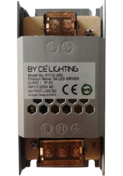 60w Ultra Slim Alüminyum Led Trafosu 5a 12v
