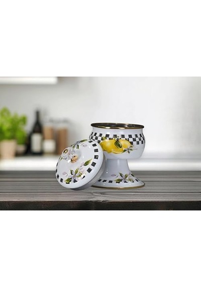 Lemon Emaye Ayaklı Şekerlik