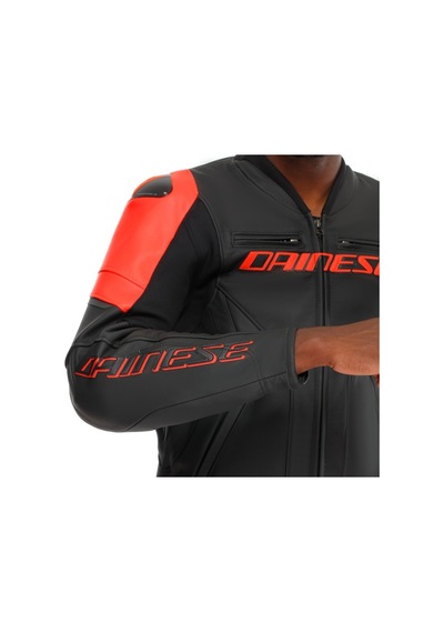Dainese Daınese Ceket Racıng 5 Leather Blk Blk Red Fluo