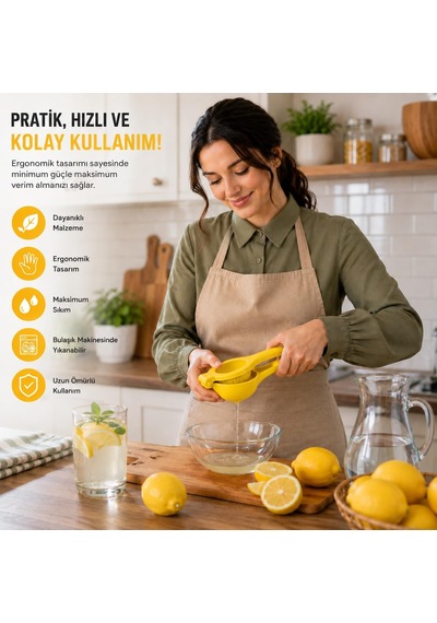 El Tipi Limon Sıkacağı, Mandalina Portakal Greyfurt Sıkacağı, Pratik Narenciye Limon Sıkıcı