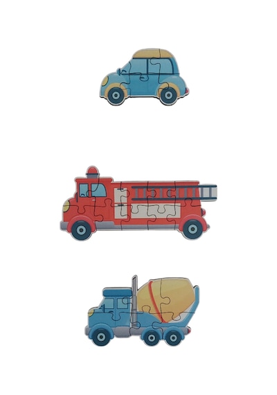 Araçlar Vehicles / 13 Adet Puzzle Yapboz Puzzle / 82 Parça