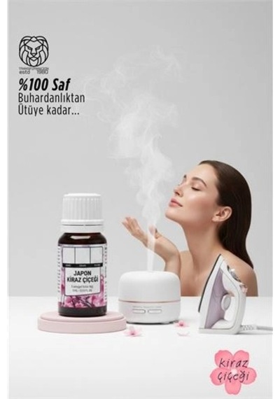 %100 Saf Japon Kiraz Çiçeği Esansı - Ütü, Buhardanlık Ve Koku Makineleri İçin 10 Ml