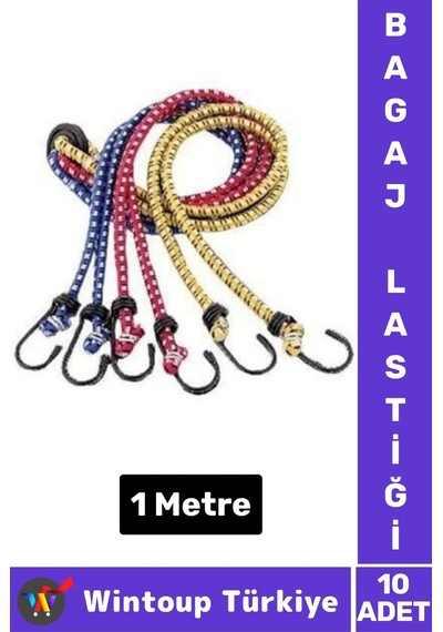 Premium Yüksek Kaliteli Dayanıklı Otomobil Motor Taşıma Gergi Bagaj Lastiği 1 Metre X 10 Adet
