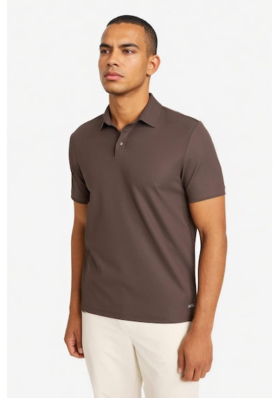 Defacto Standart Fıt Sporcu Polo Tişört E9351ax26spbn151 Kahve-bn151