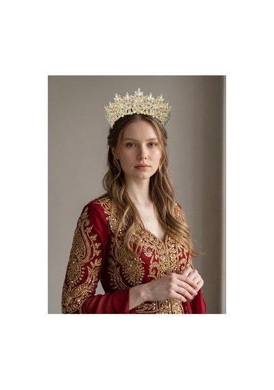 Golden Night Crown-gelin,kına,nişan,söz,after,bride,party Taç Beyaz - 889679471 Beyaz