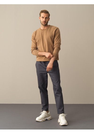 Xint Camel Regular Fit Bisiklet Yaka Pamuklu Kazak 801657