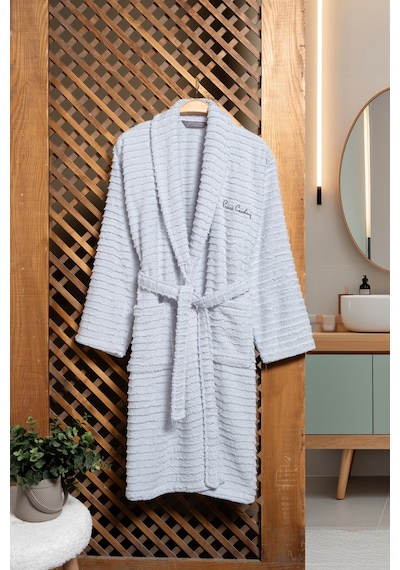 Pierre Cardin Soft Bornoz Wave Gri Gri