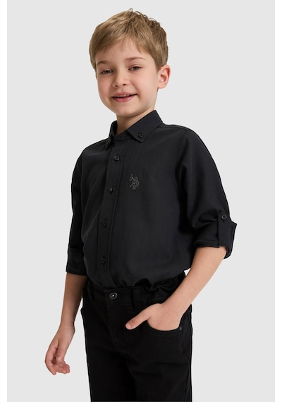 U.S. Polo Assn. Erkek Çocuk Siyah Gömlek Basic 50324683-vr046