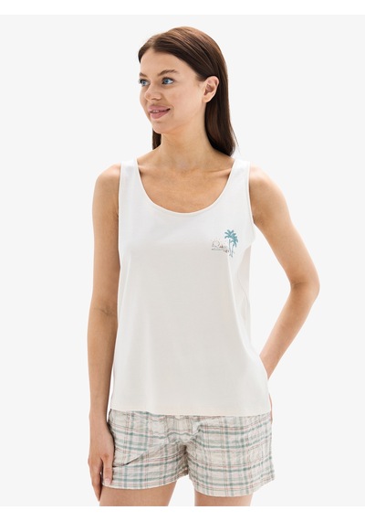Kadın Pijama Takımı 52070 - Krem Krem