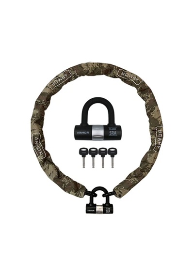 Armor 712 Mv 180cmx12mm Titanyum Ve Bor Alaşımlı Yüksek Güvenlikli Çelik Zincir+16mm Ubar Kilit