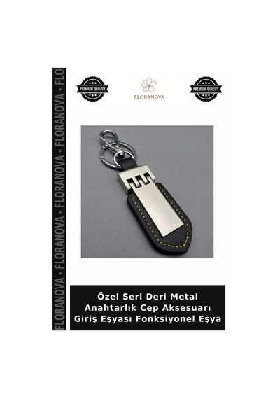 Özel Seri Deri Metal Anahtarlık Cep Aksesuarı Giriş Eşyası Fonksiyonel Eşya