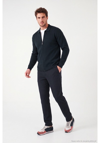 Buratti Regular Fit Düz Paça Bağlamalı Pantolon Erkek Pantolon 6843700 Lacivert
