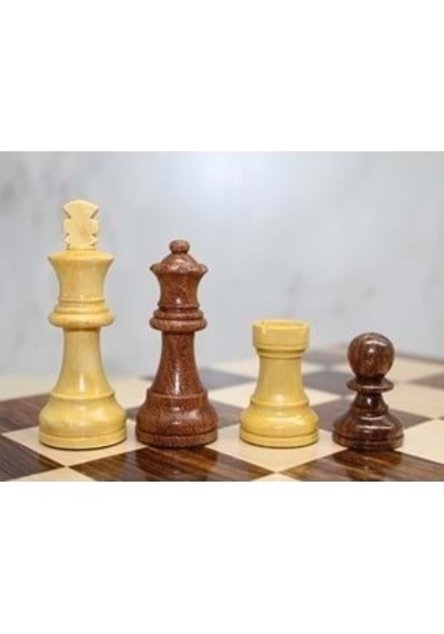 Özel Vernikli Mıknatıs Taşlı Ahşap Katlanabilir Kutulu Satranç Oyunu 12.5 Cm G220