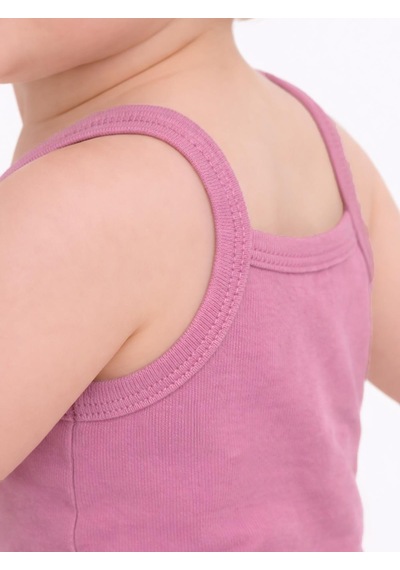 Civil Baby 5 Li Basıc İp Askılı 0-36 Ay Çıtçıtlı Badi - Pembe Pastel Pembe