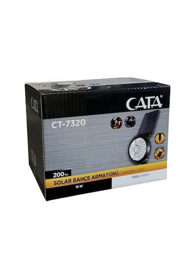 Ct-7320 Solar Bahçe Armatürü 18w Beyaz Işık
