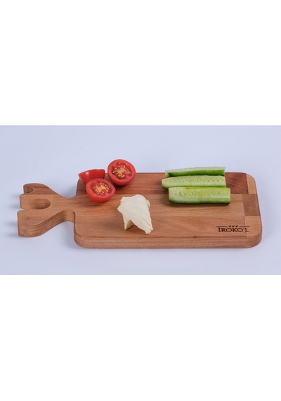 İroko L Doğal Kayın Ahşap Balık Şekilli Kesme Tahtası 30x13,5 Cm Premium El Yapımı, Mutfak Tahtası Ahşap