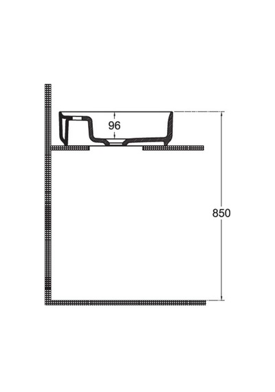 Isvea Infinity Tezgah Üzeri Lavabo 55CM Antrasit