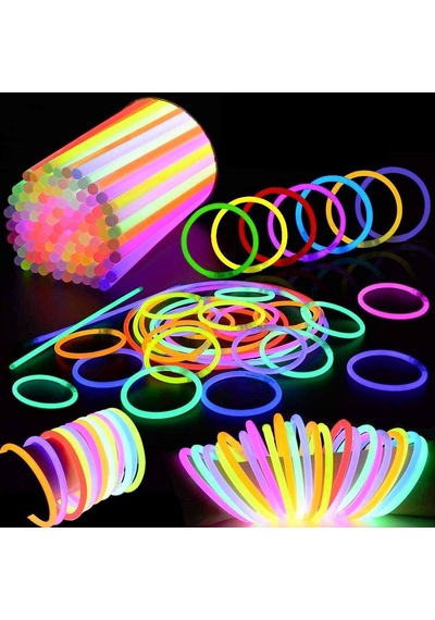 100 ADET GLOW STİCK IŞIKLI FOSFOR ÇUBUK NEON IŞIK GLOW PARTİ IŞIKLARI NEON IŞIKLI BİLEKLİK IŞIKLI NEON KOLYE YILBAŞI PARTİ IŞIKLARI