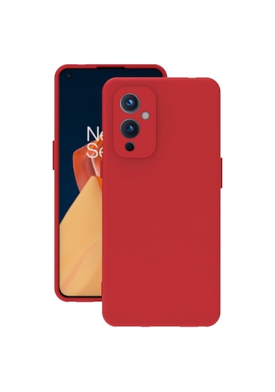 Oneplus 9 Kılıf Kamera Korumalı Silikon Rubber Arka Kapak Kırmızı