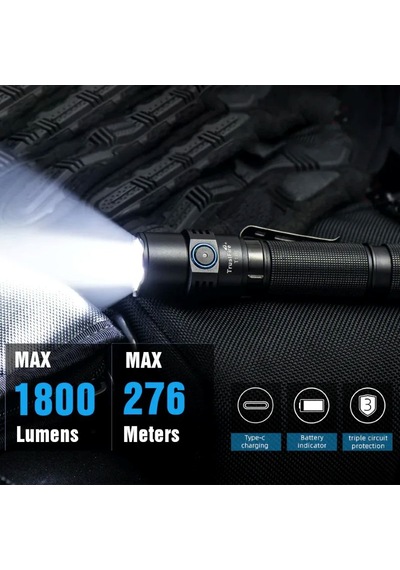 Trustfire T11r Taktik Fener 1800 Lümen Siyah