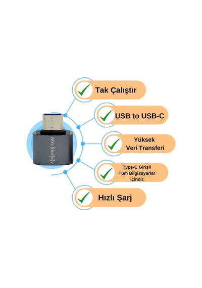 Type-c Usb-c Adaptör Usb 3.0 5gbps Veri Çevirici