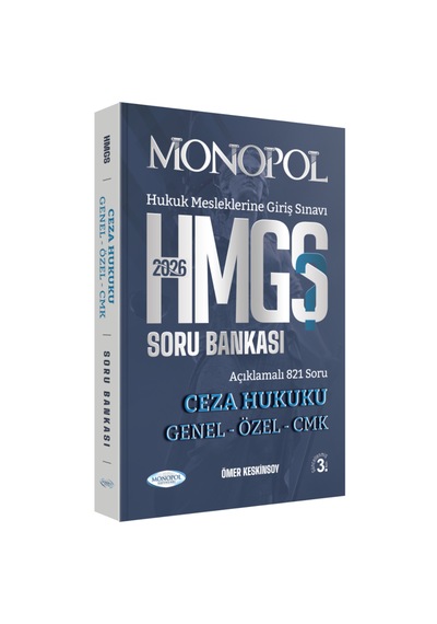 Hmgs Ceza Hukuku Genel Özel Cmk Soru Bankası 3. Baskı Monopol Yayınları