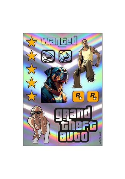 A5 Hologram Sticker 076 Tek Paket Çoklu Sticker Standart