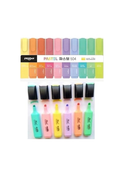 Pastel Renk Kalem 6'lı Set+ Pastel 10 Lu Fosforlu Kalem Seti Renkli
