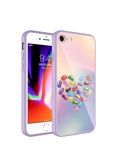 Goocamp Apple iPhone Uyumlu 7 Kılıf Kamera Korumalı Desenli Sert Silikon Epoksi Kapak - No12 NO12