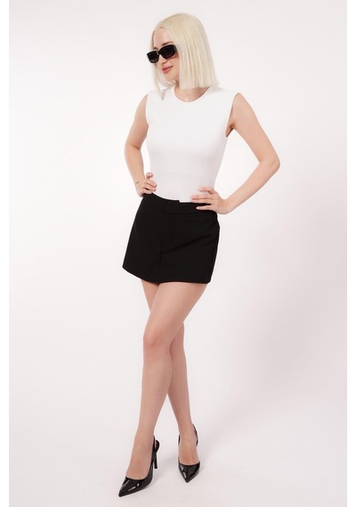 Seeh Siyah Mini Şort Etek Sh244 Basic