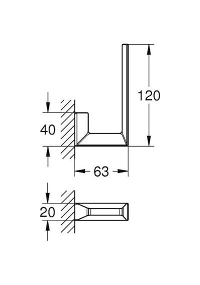 Grohe Selection Cube Yedek Tuvalet Kağıtlığı - 40784000