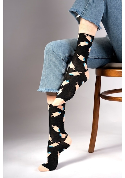 Ozzy Socks Dondurma Desenli Çorap Çok Renkli
