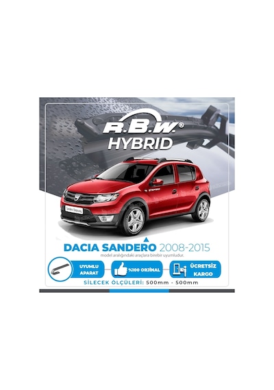 Dacia Sandero Ön Silecek Takımı (2008-2015) RBW Hibrit