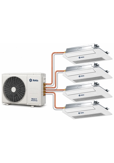 Rota M4-36OD 9+9+12+18 İç 36000 BTU Dış Multi Tek Yön Kaset Klima