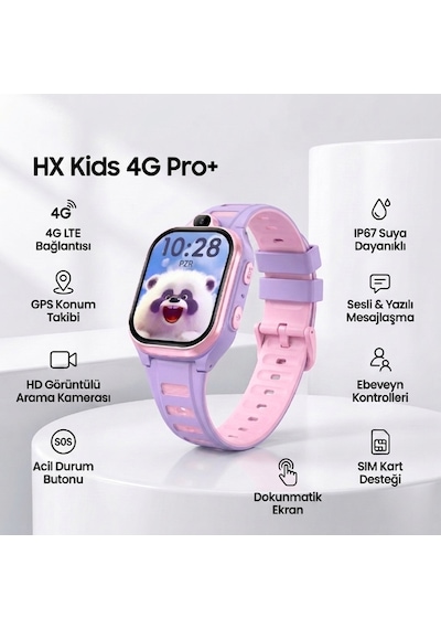 Arvonx HX Kids 4G Pro+ Akıllı Çocuk Saati (İthalatçı Garantili)