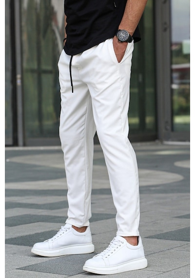 Madmext Beyaz Jogger Pantolon 4242-beyaz Beyaz