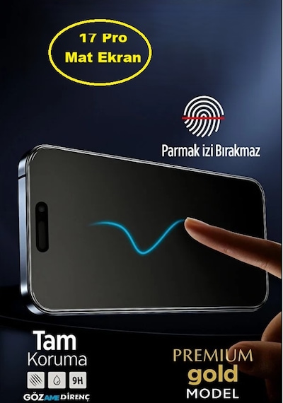 Apple iPhone 17 Pro Uyumlu Mat Ekran Koruyucu Seramik Nano Tam Kaplar