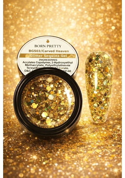Born Pretty Glitter Sequins Gel Carved Beams 5 Ml Bp-bg503
