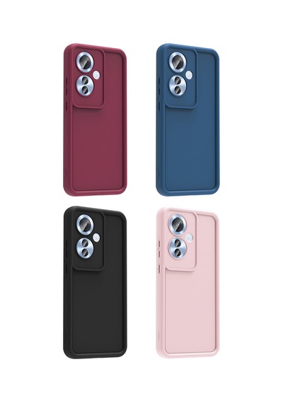 Oppo Reno 11f 5g Kılıf Kamera Korumalı Kalın Silikon Üstün Koruma Celikaksesuar Pembe