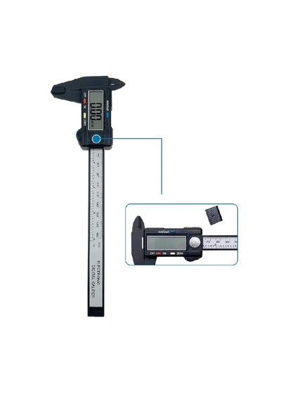 Kumpas Dijital Karbon Fiber Hassas 150mm Kalınlık Ölçer