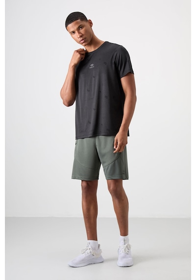Tommy Life Siyah Polyester Nefes Alan Jakarlı İnce Esnek Standart Fit Erkek Performans T-shirt - 88397 Siyah