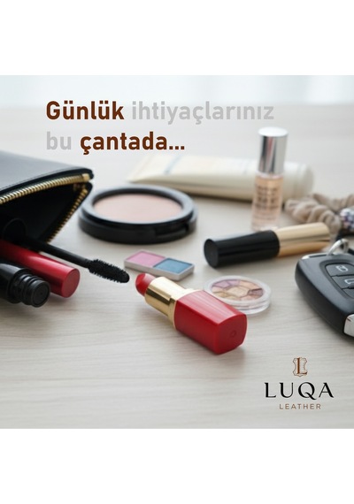 Lüks Hakiki Deri Makyaj Çantası Çok Fonksiyonlu, Şık Ve Dayanıklı Seyahat Makyaj Çantası